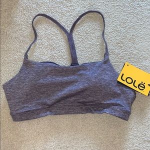 ☀️2/$55☀️NWT LOLE Purple Half Moon Sports Bra
